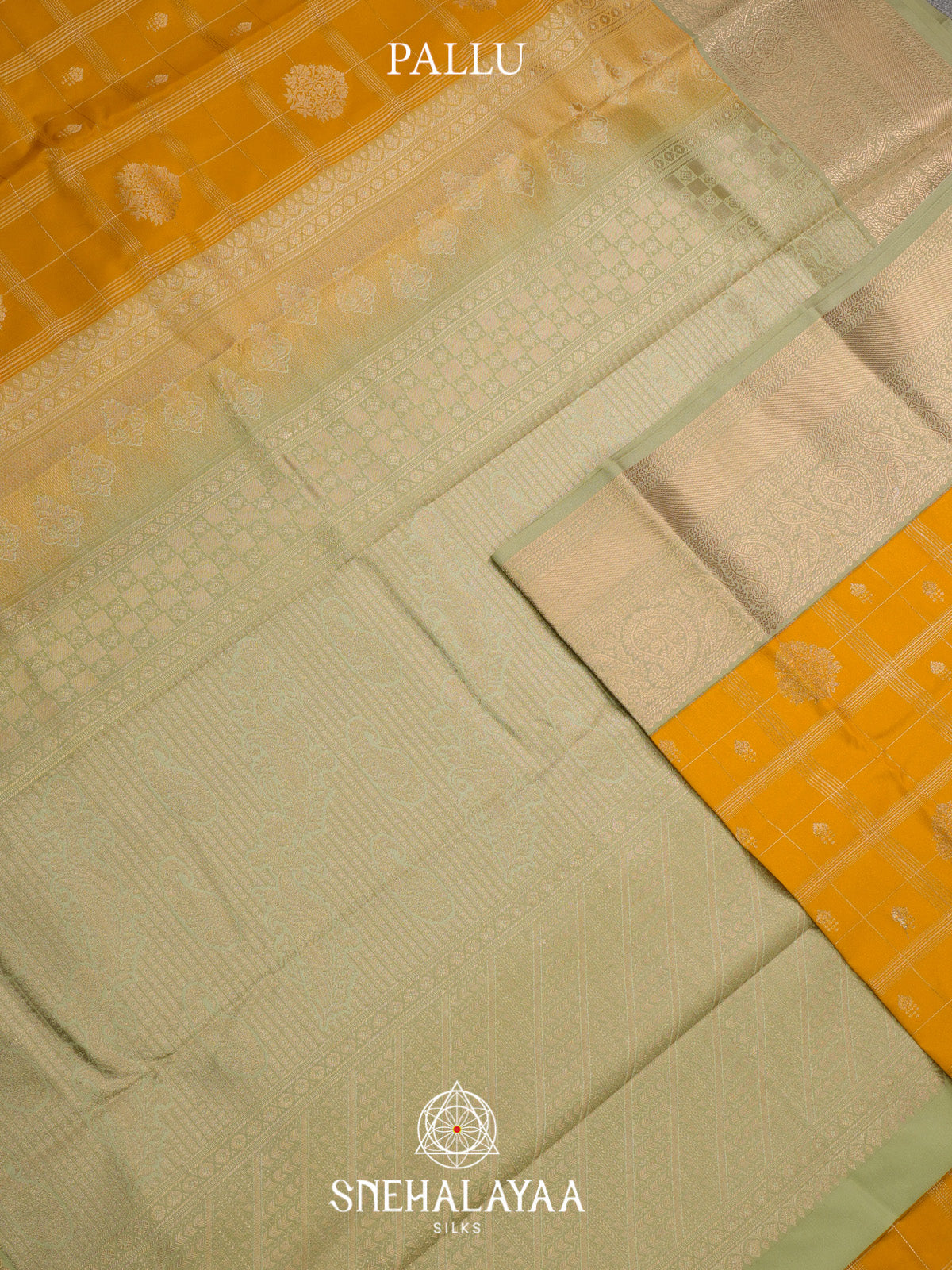 Yellow Art Silk Saree