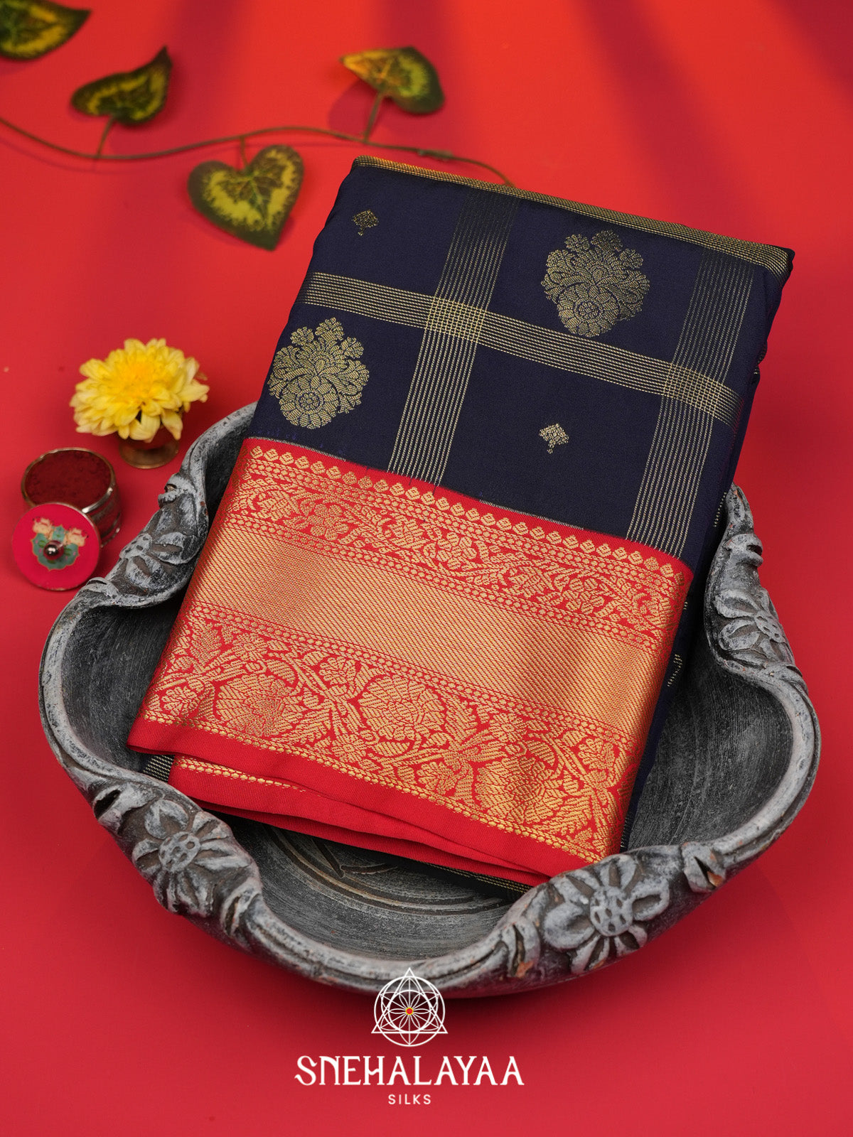 Midnight Blue Art Silk Saree