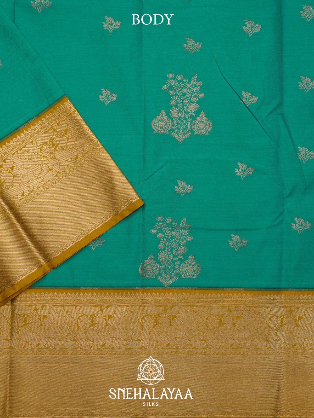Teal Green Art Silk Saree