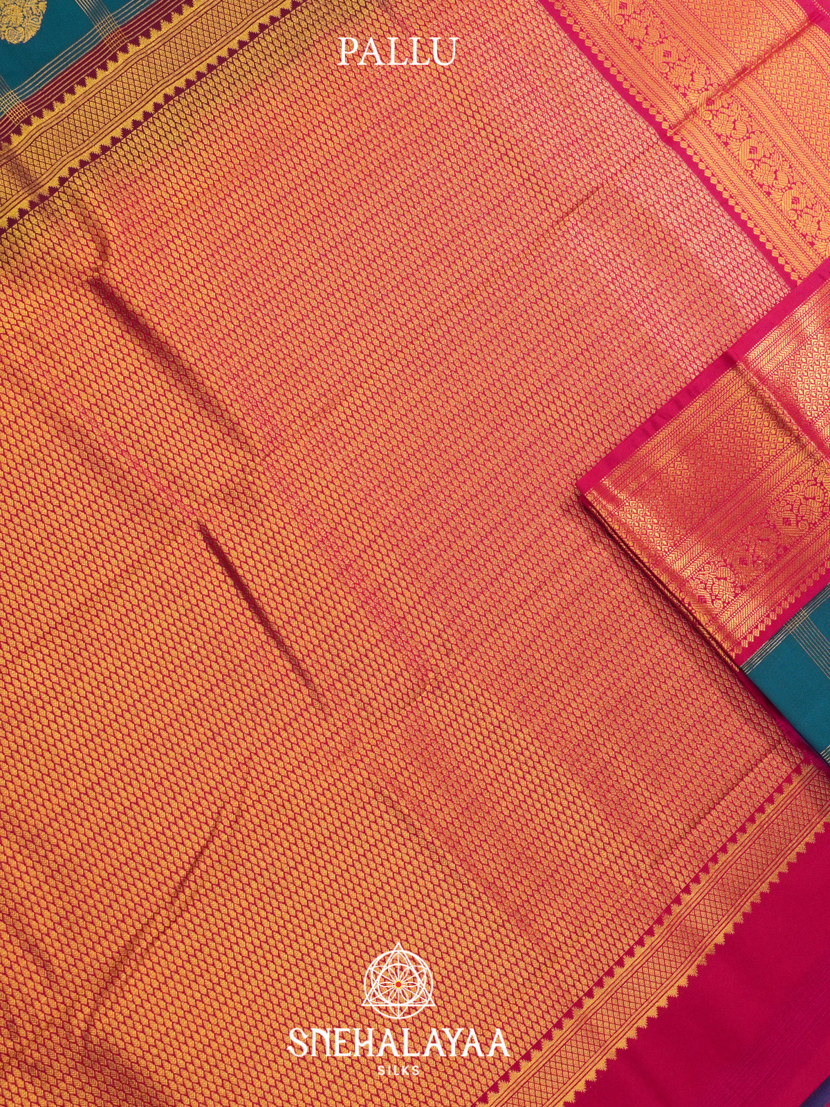 Peacock Blue Art Silk Saree