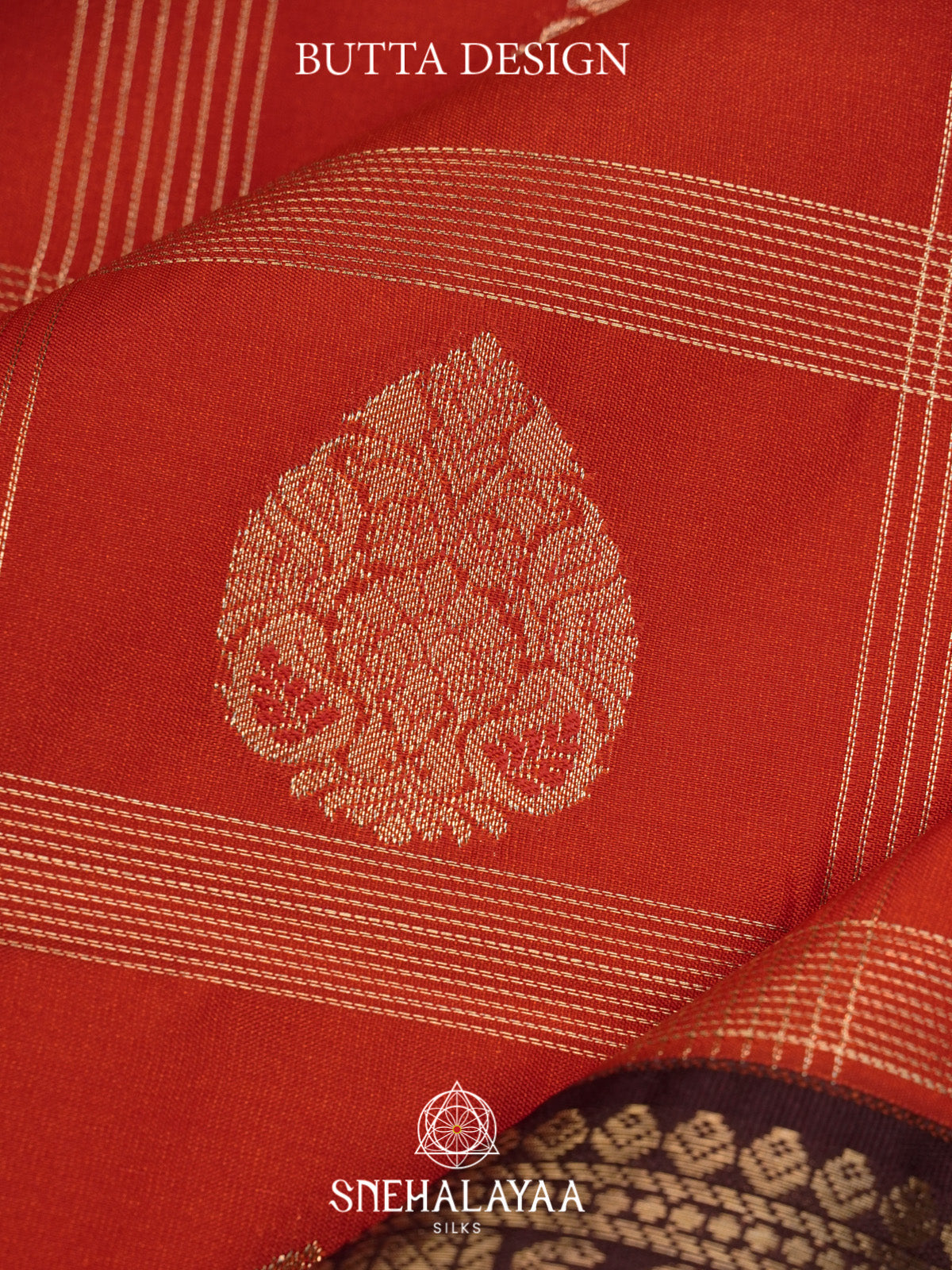 Rust Orange Art Silk Saree