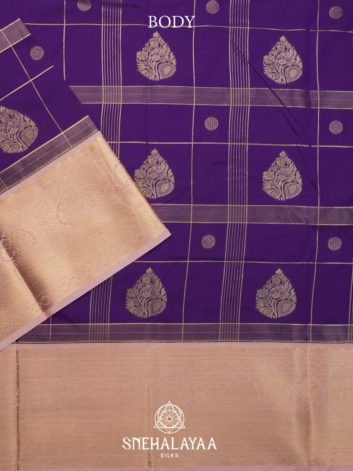 Purple Art Silk Saree