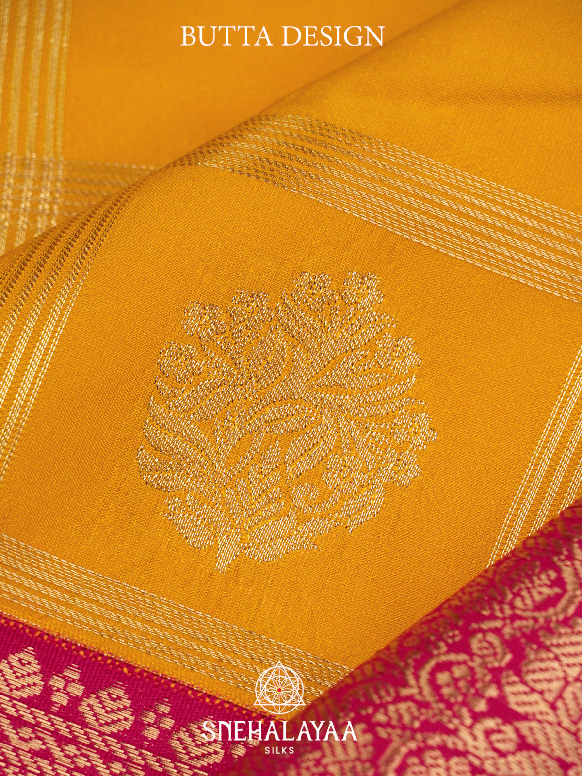 Mango Yellow Art Silk Saree
