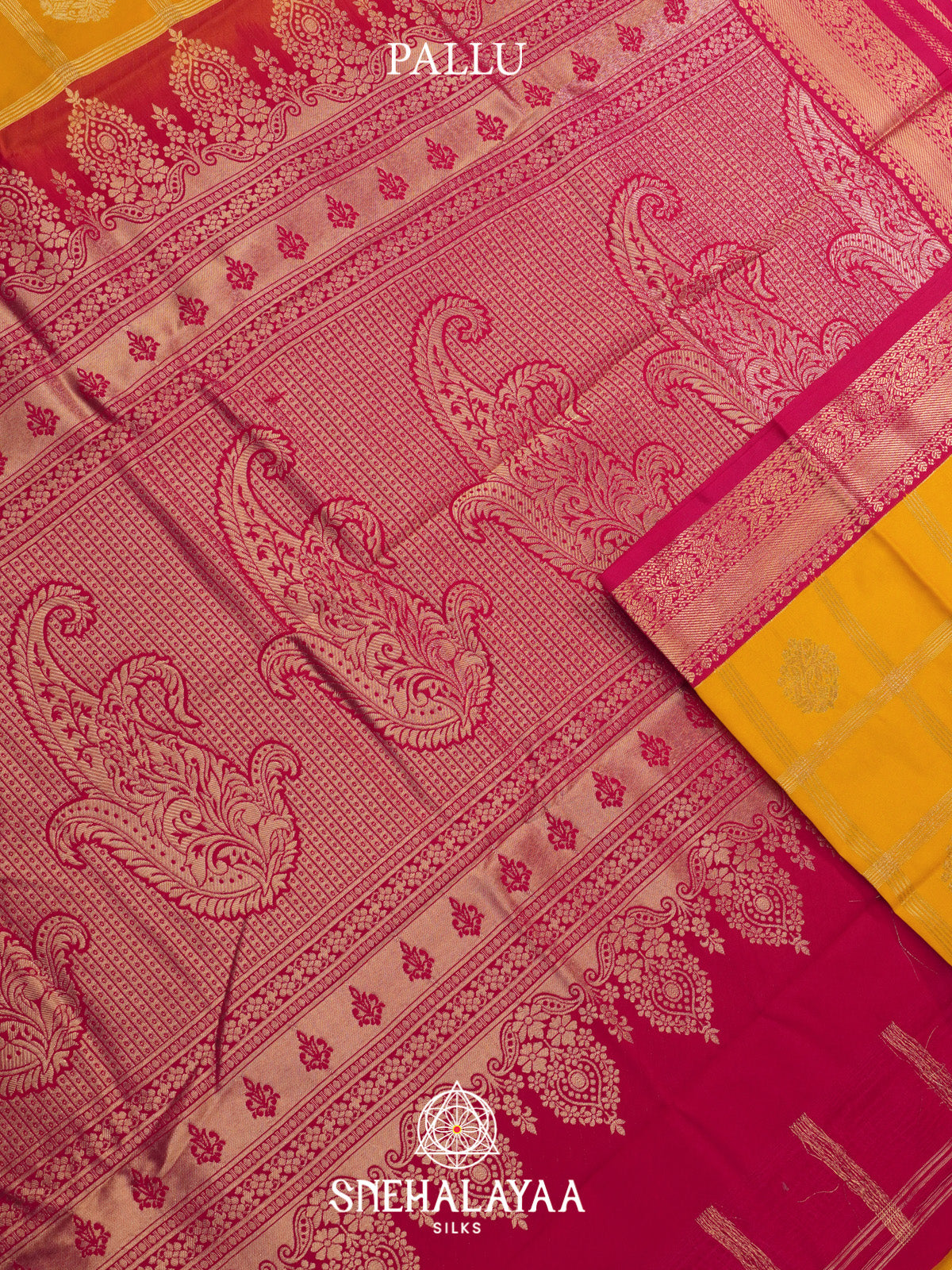 Mango Yellow Art Silk Saree