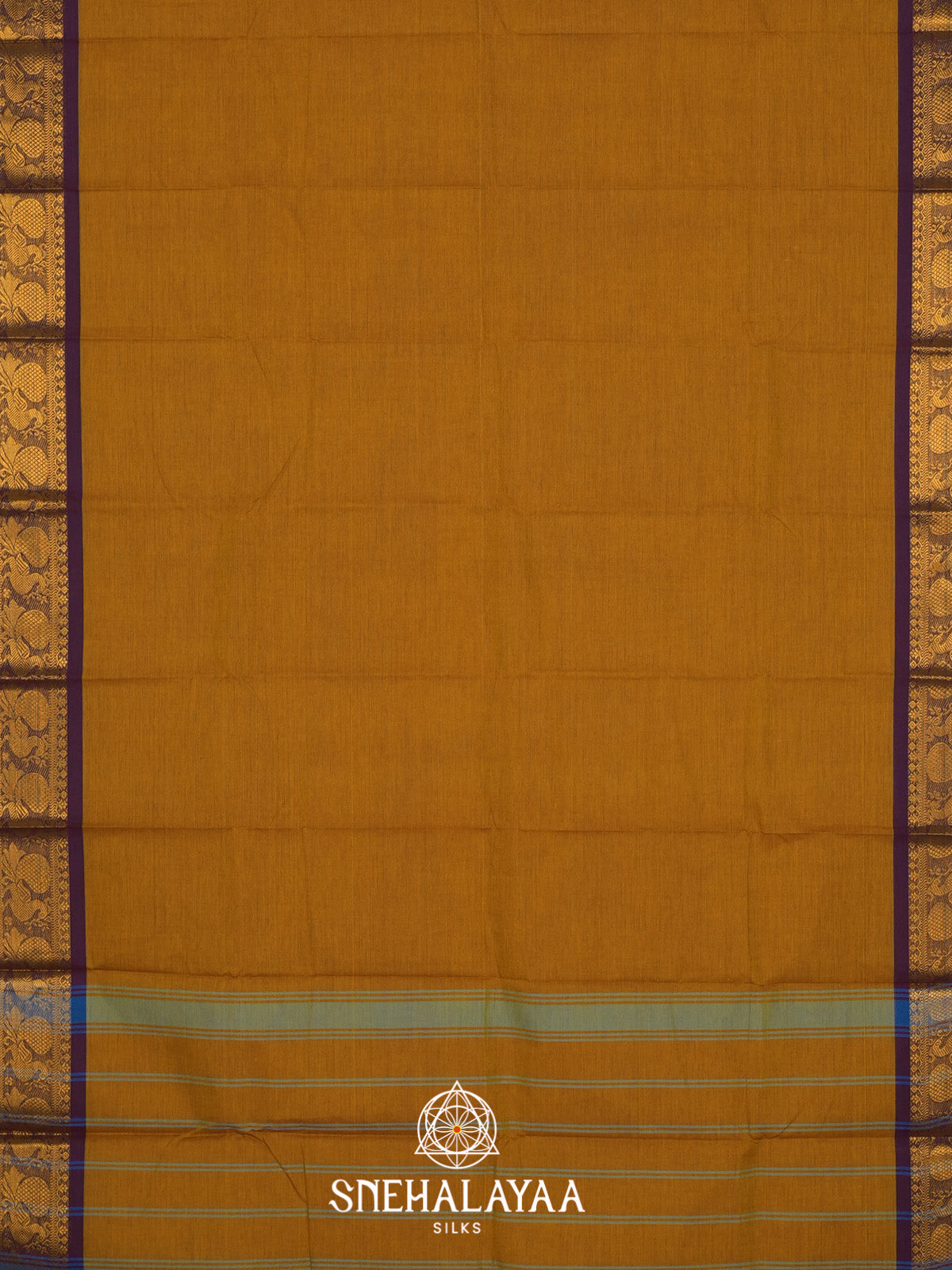 Mustard Yellow Chettinad Cotton Saree