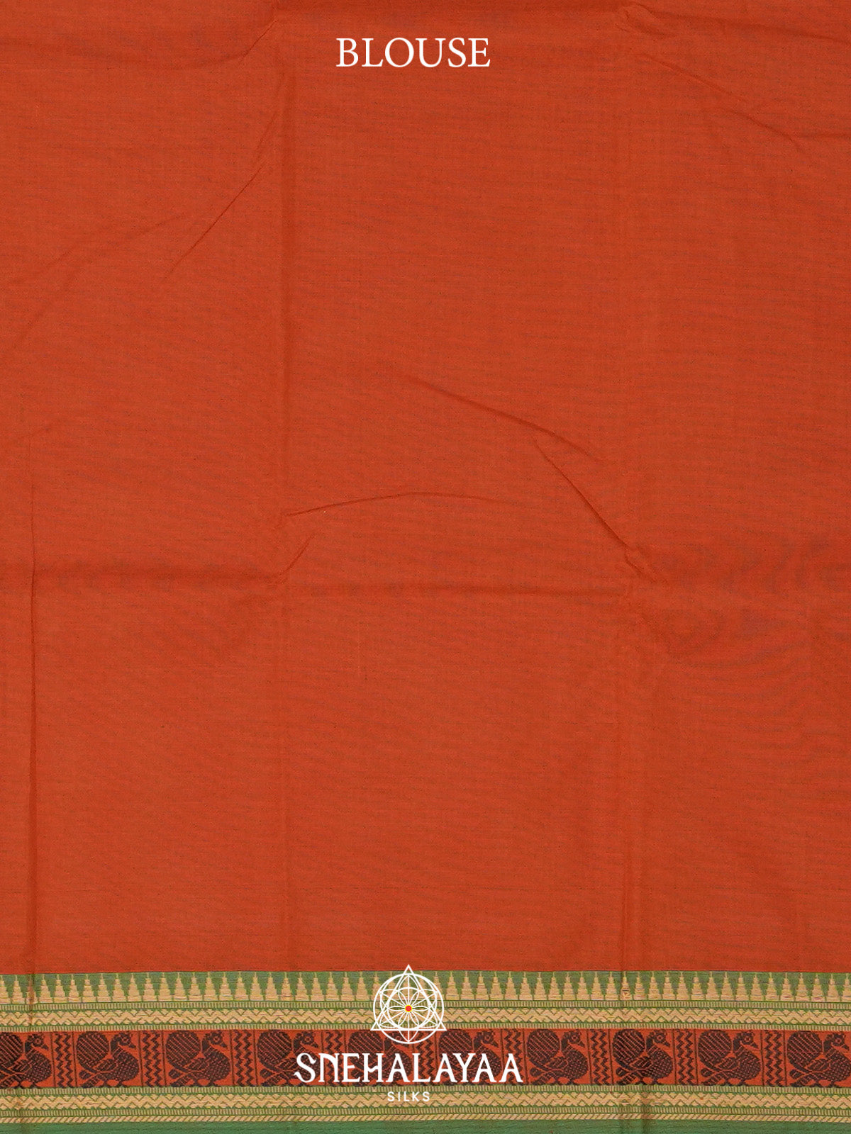 Rust Orange Chettinad Cotton Saree
