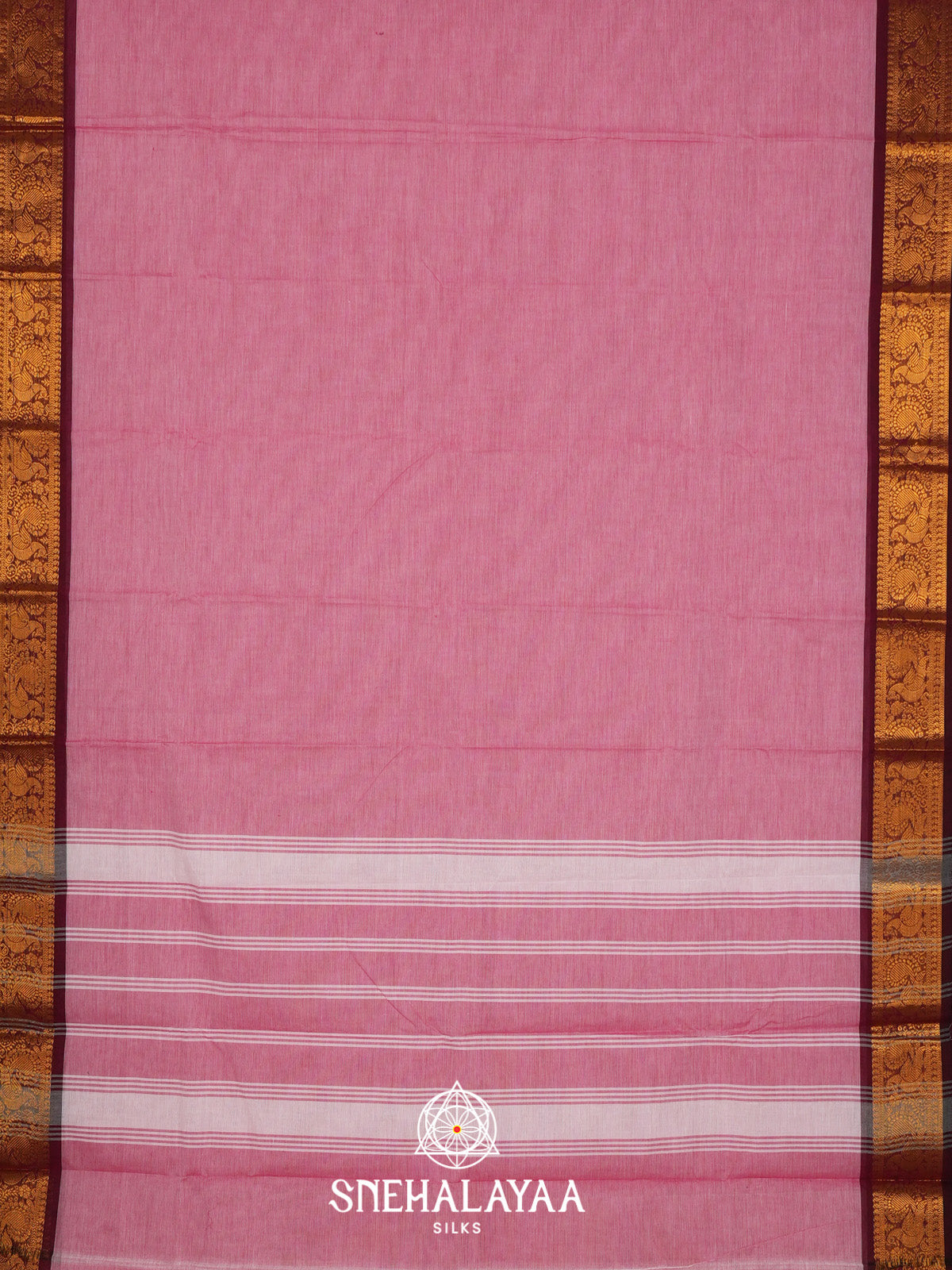 Pink Chettinad Cotton Saree