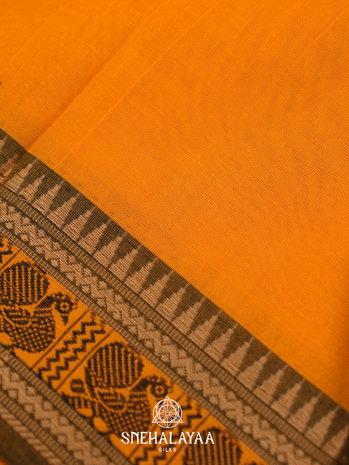 Mango Yellow Chettinad Cotton Saree