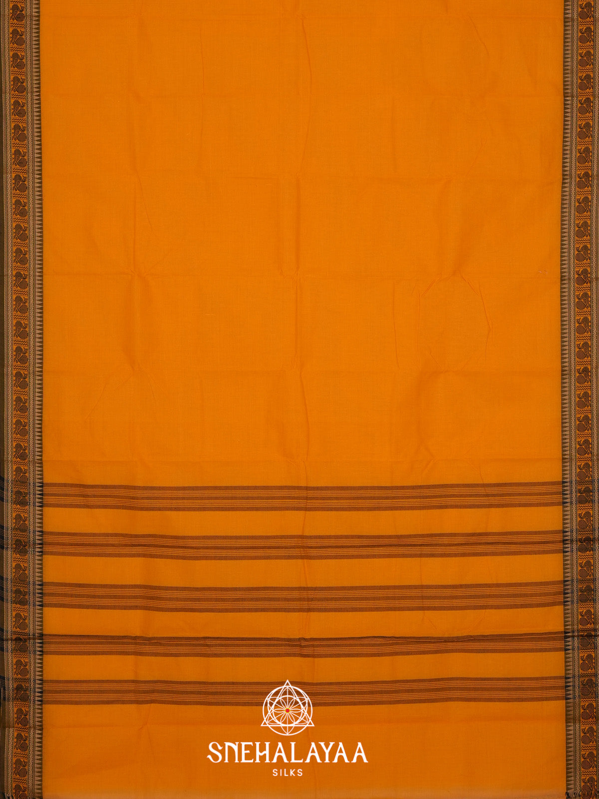 Mango Yellow Chettinad Cotton Saree