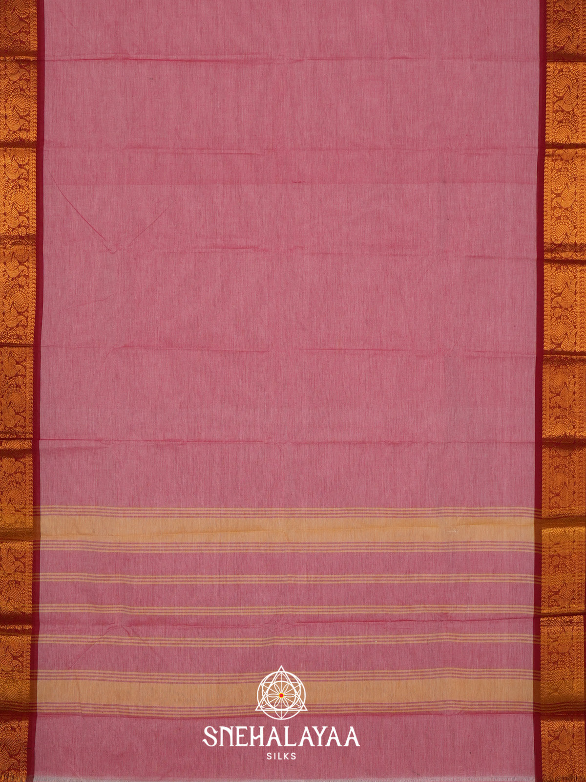 Pink Chettinad Cotton Saree