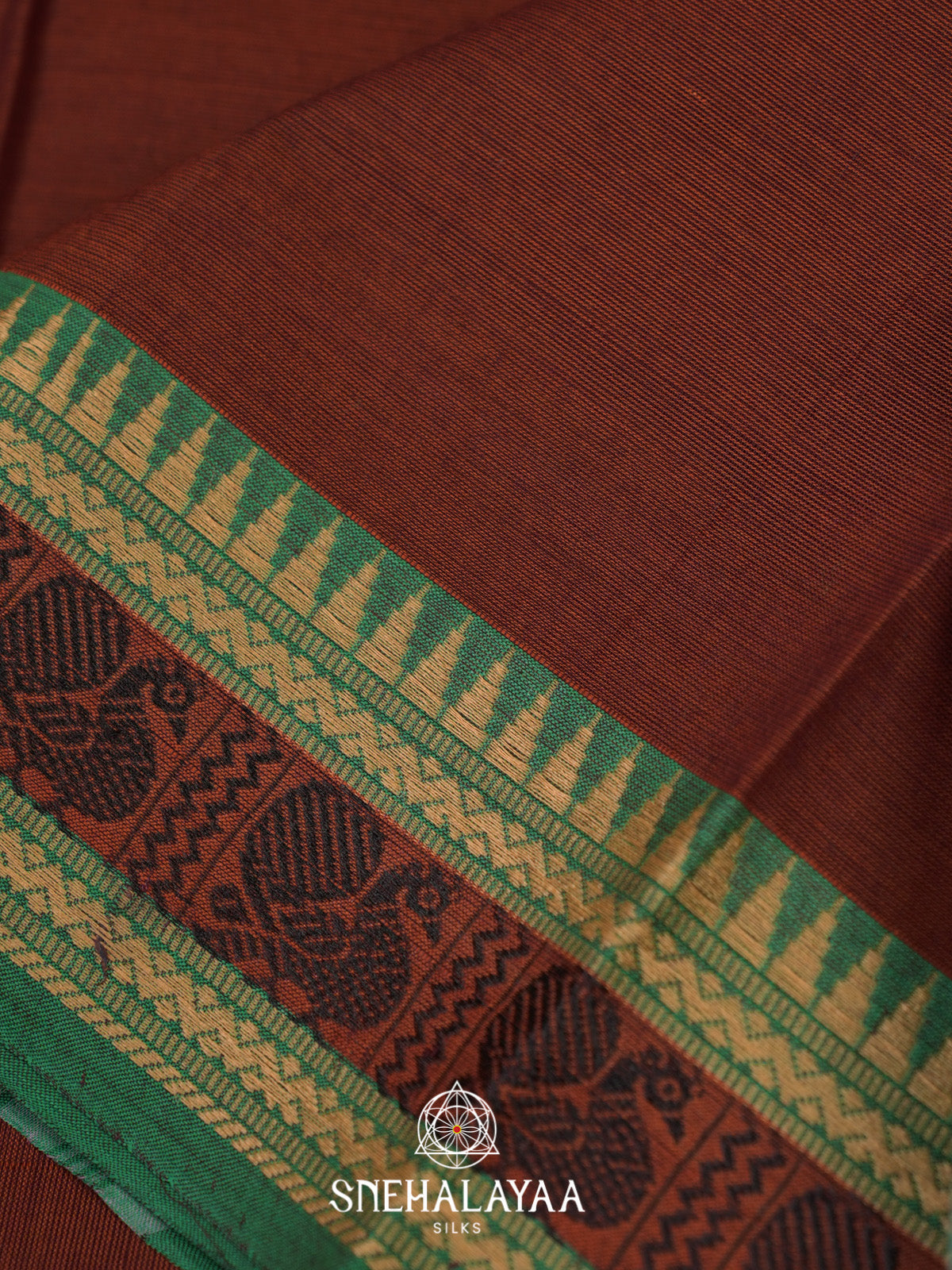 Maroon Chettinad Cotton Saree