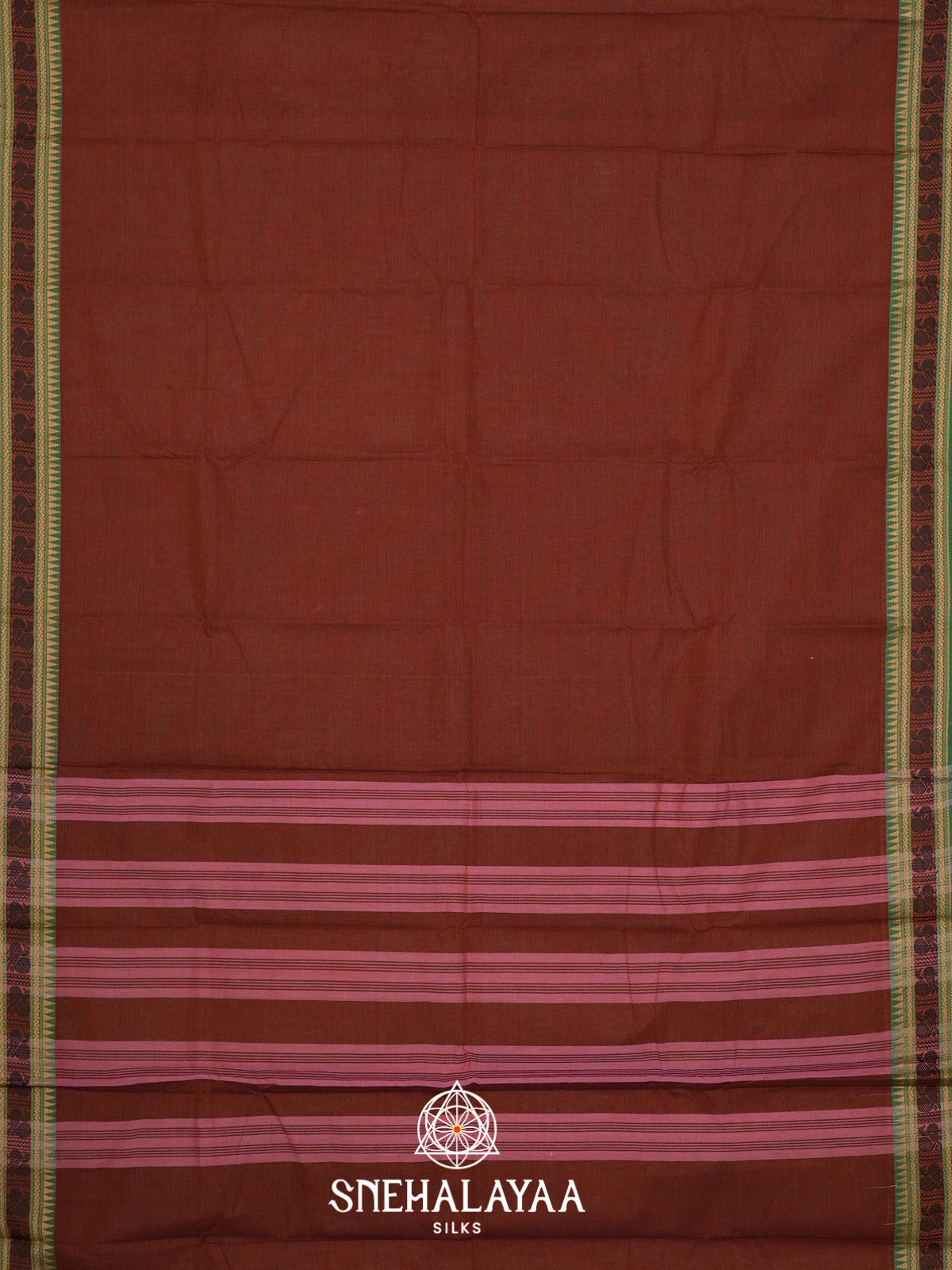 Maroon Chettinad Cotton Saree