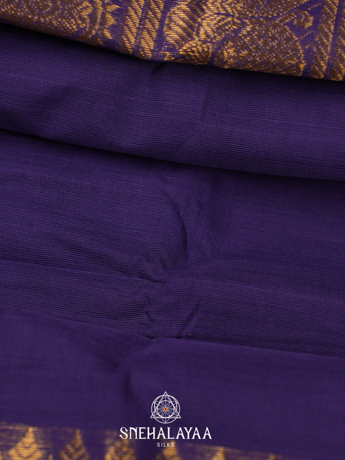 Purple Handloom Cotton Saree