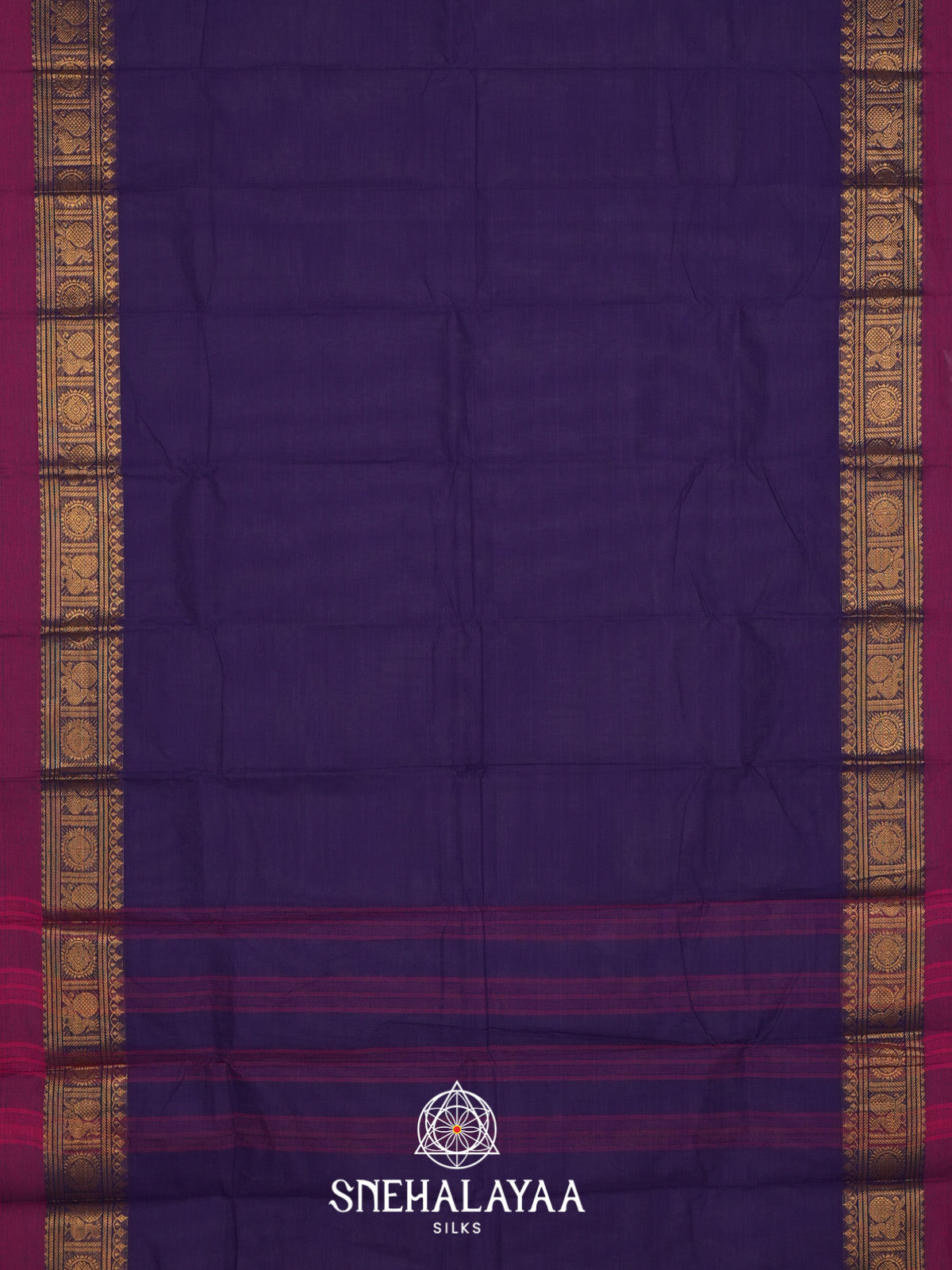 Purple Handloom Cotton Saree