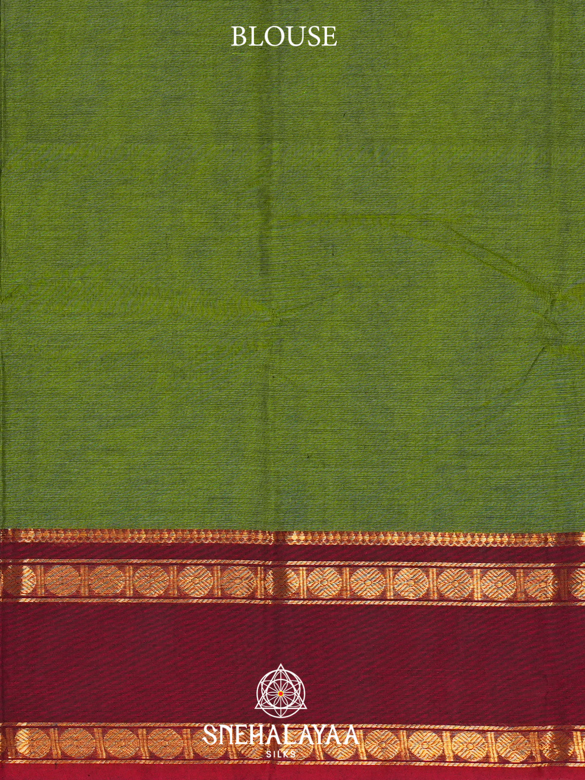 Parrot Green Handloom Cotton Saree