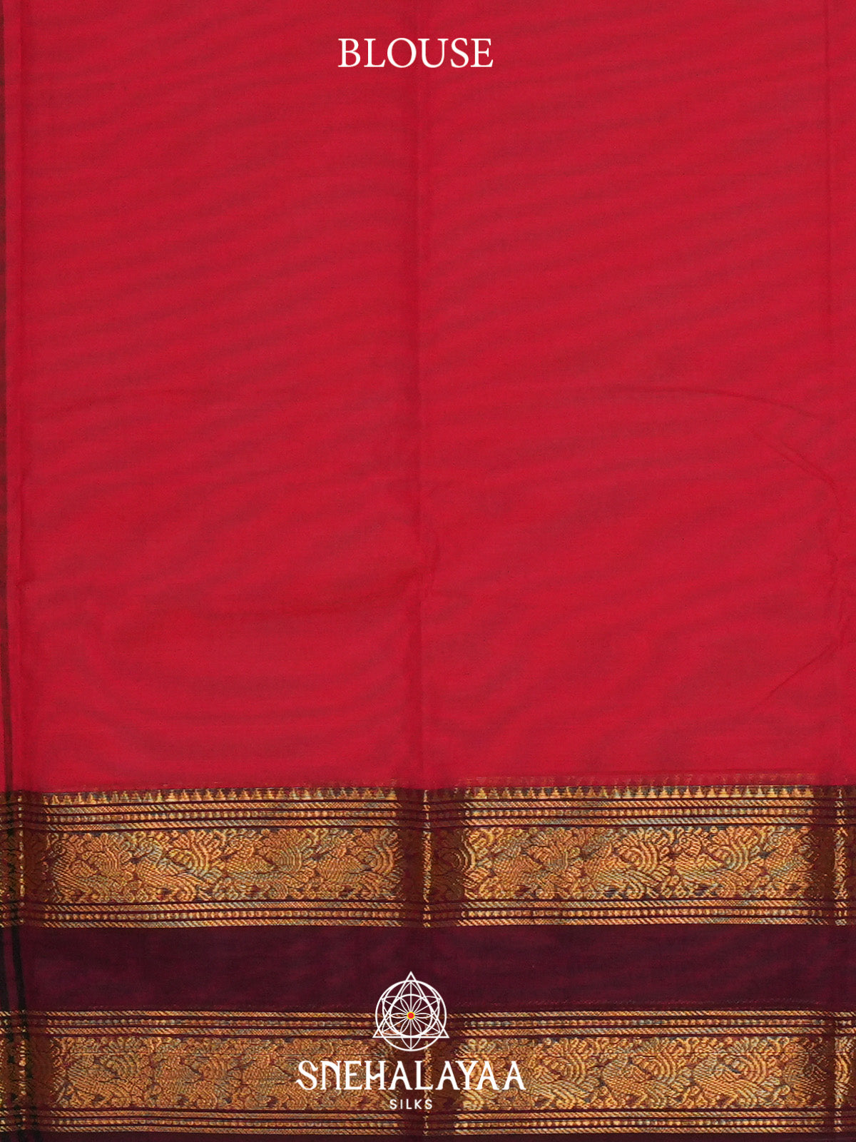 Ruby Red Handloom Cotton Saree