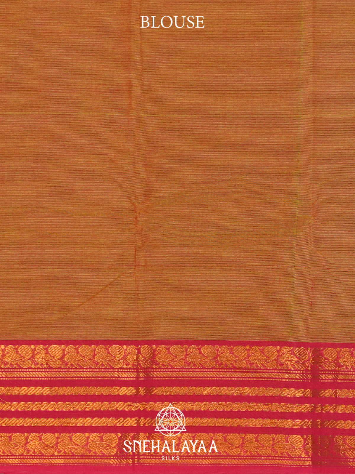 Orange Handloom Cotton Saree