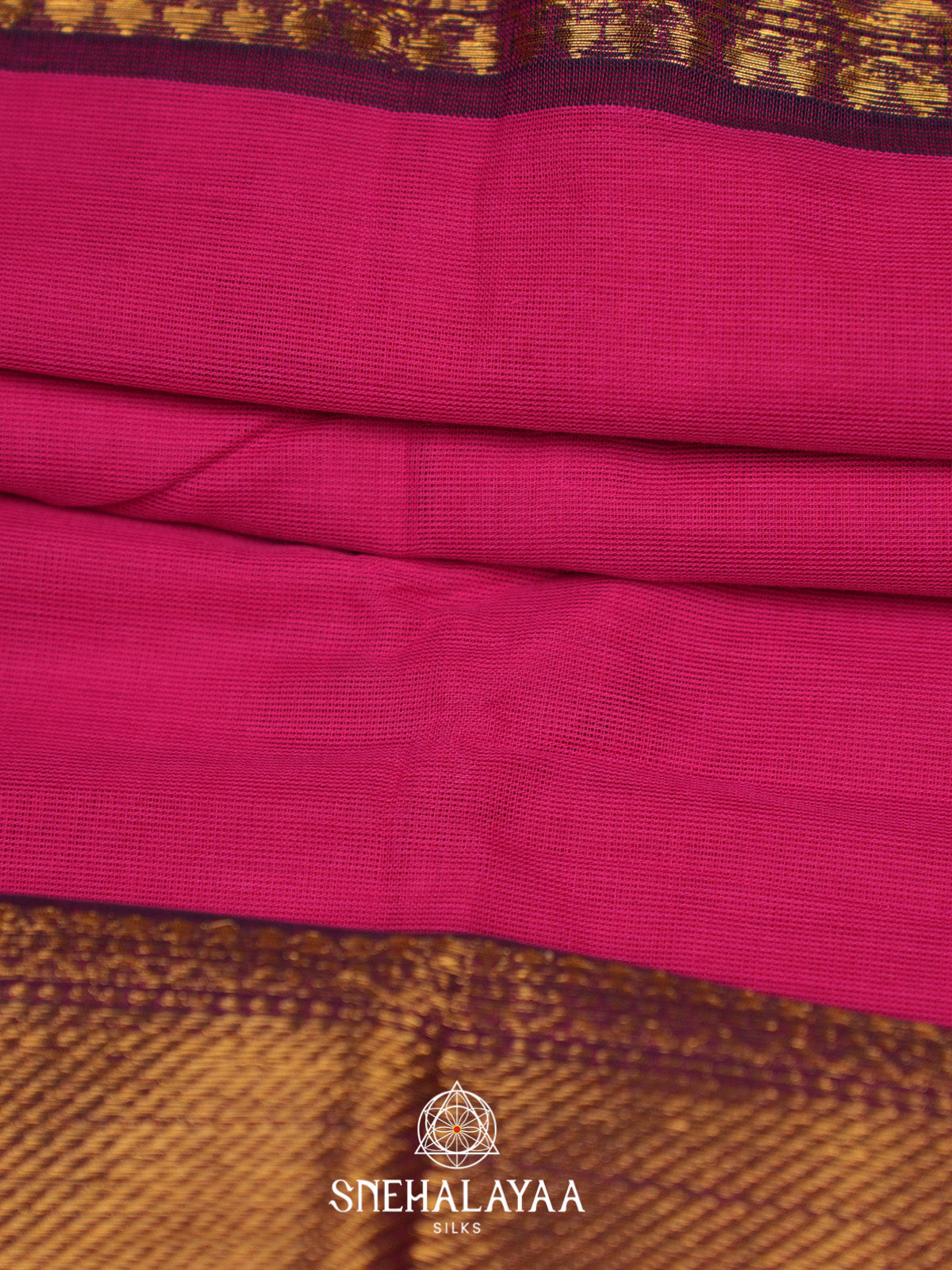 Pink Handloom Cotton Saree