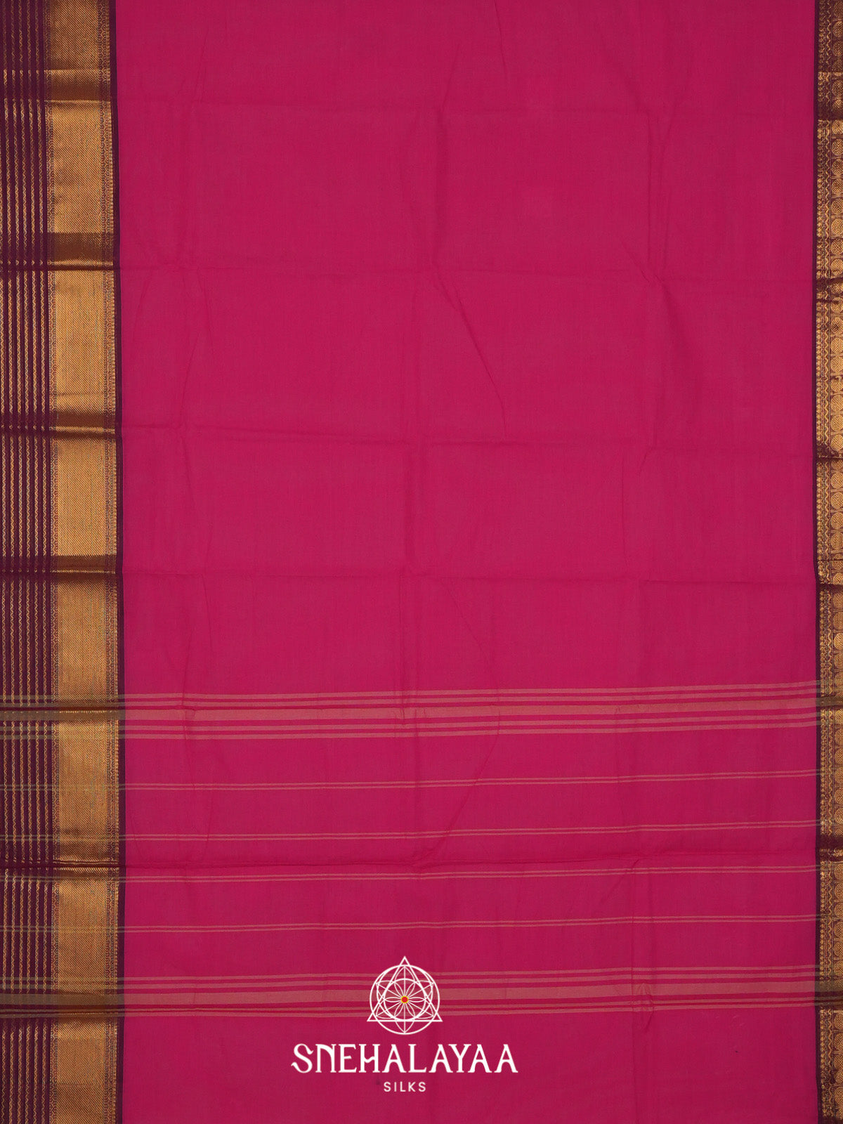 Pink Handloom Cotton Saree