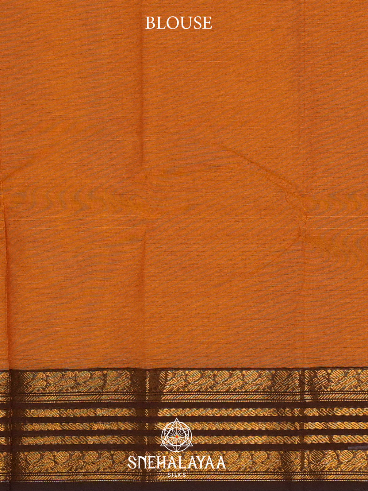 Orange Handloom Cotton Saree