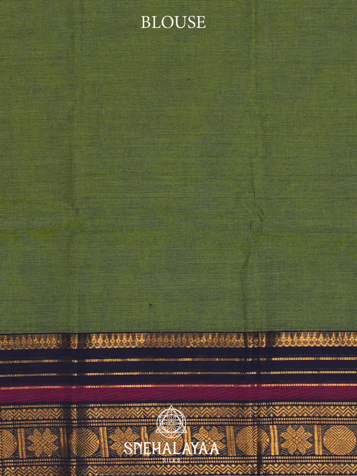 Parrot Green Handloom Cotton Saree