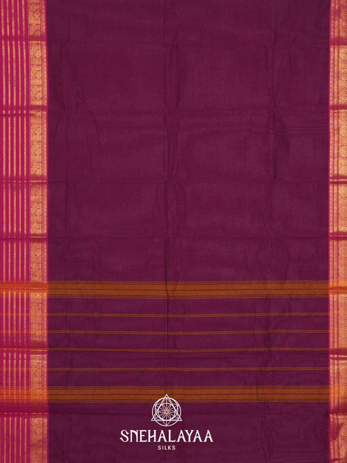 Magenta Handloom Cotton Saree