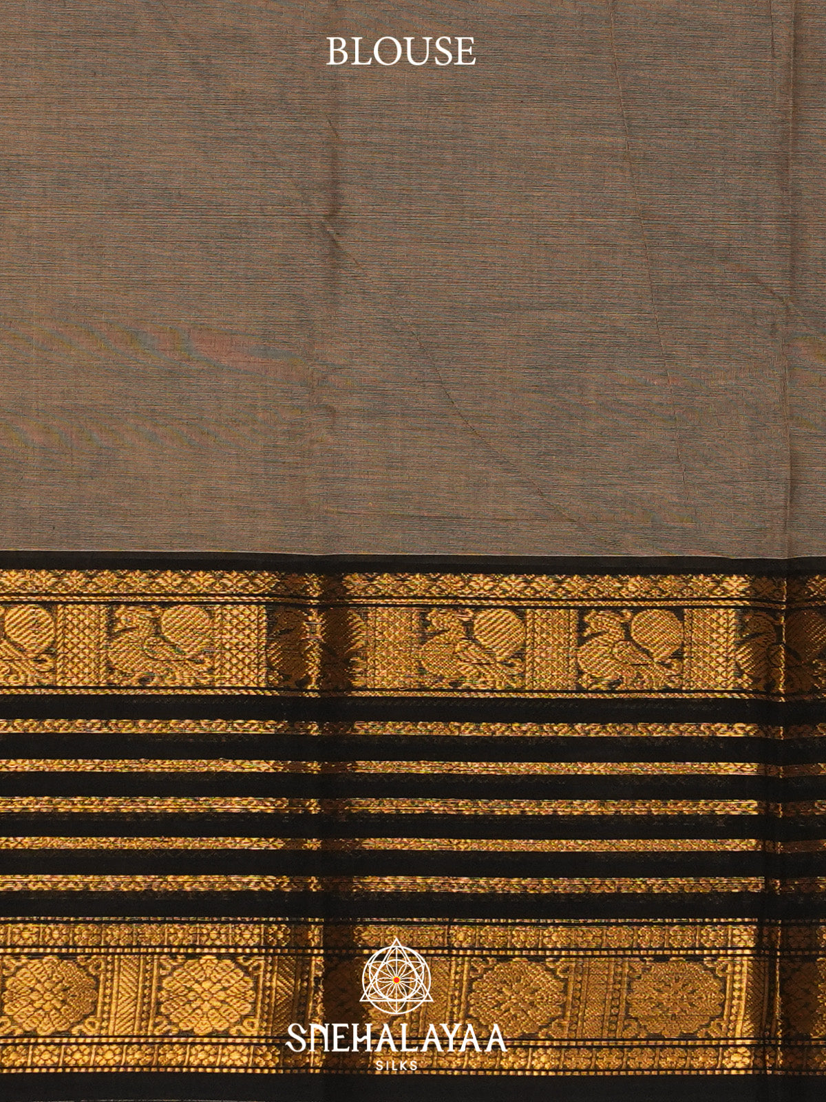Khaki Brown Handloom Cotton Saree