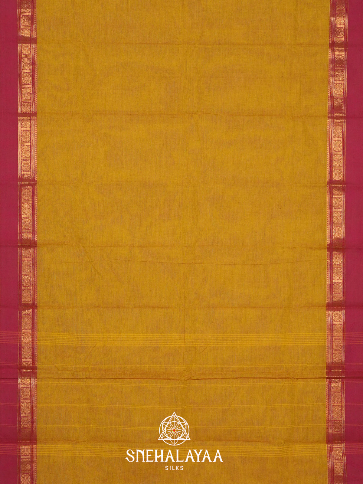 Mango Yellow Handloom Cotton Saree
