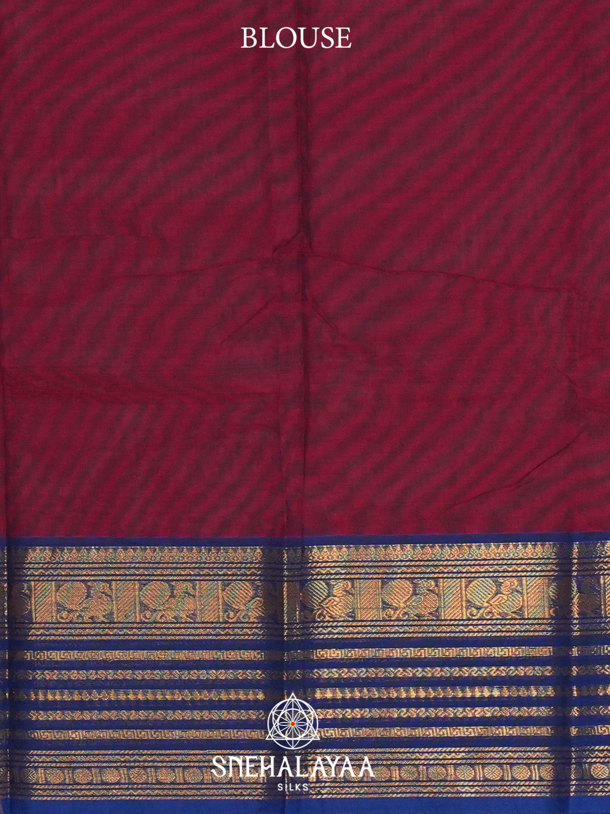 Maroon Handloom Cotton Saree