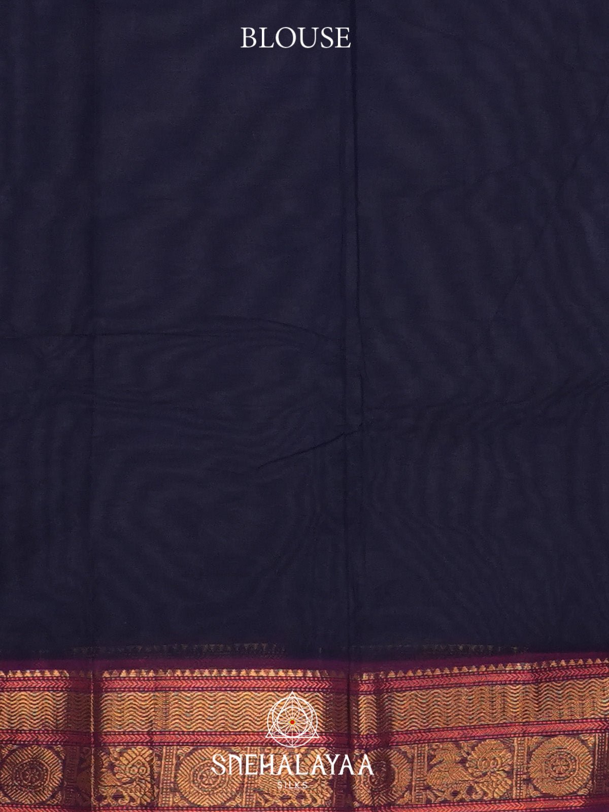 Midnight Blue Handloom Cotton Saree