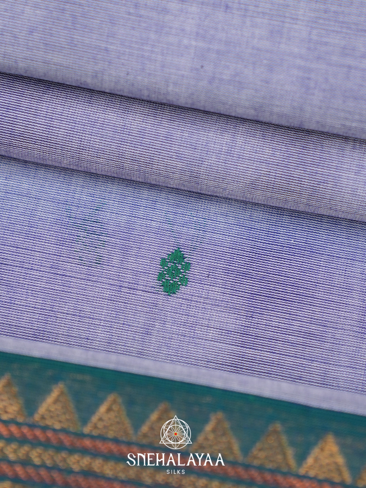 Soft Lilac Handloom Cotton Saree