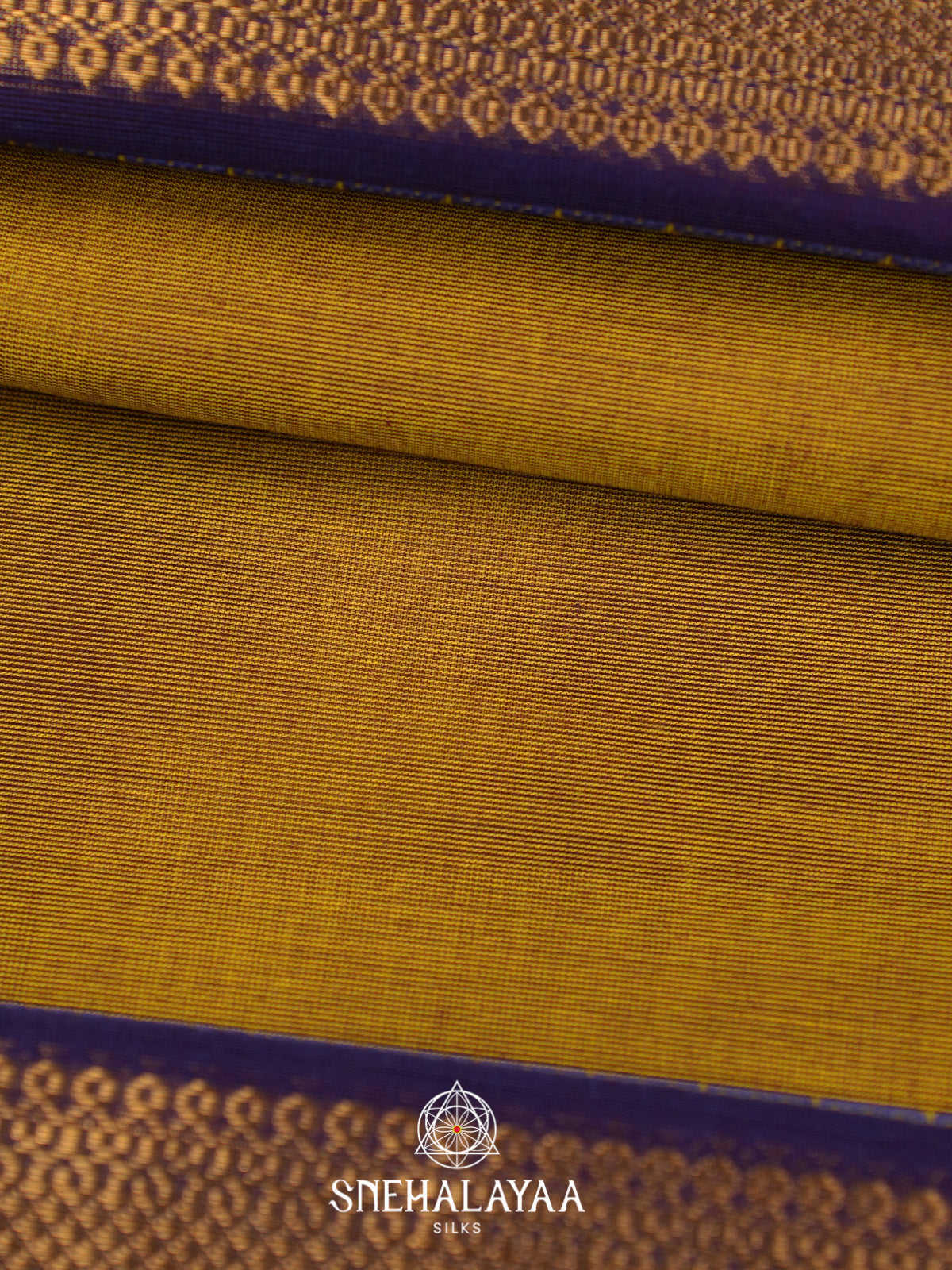 Olive Yellow Handloom Cotton Saree
