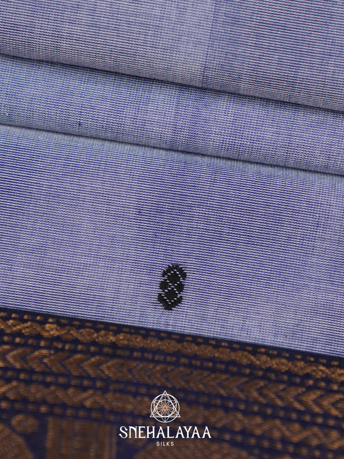 Soft Lilac Handloom Cotton Saree
