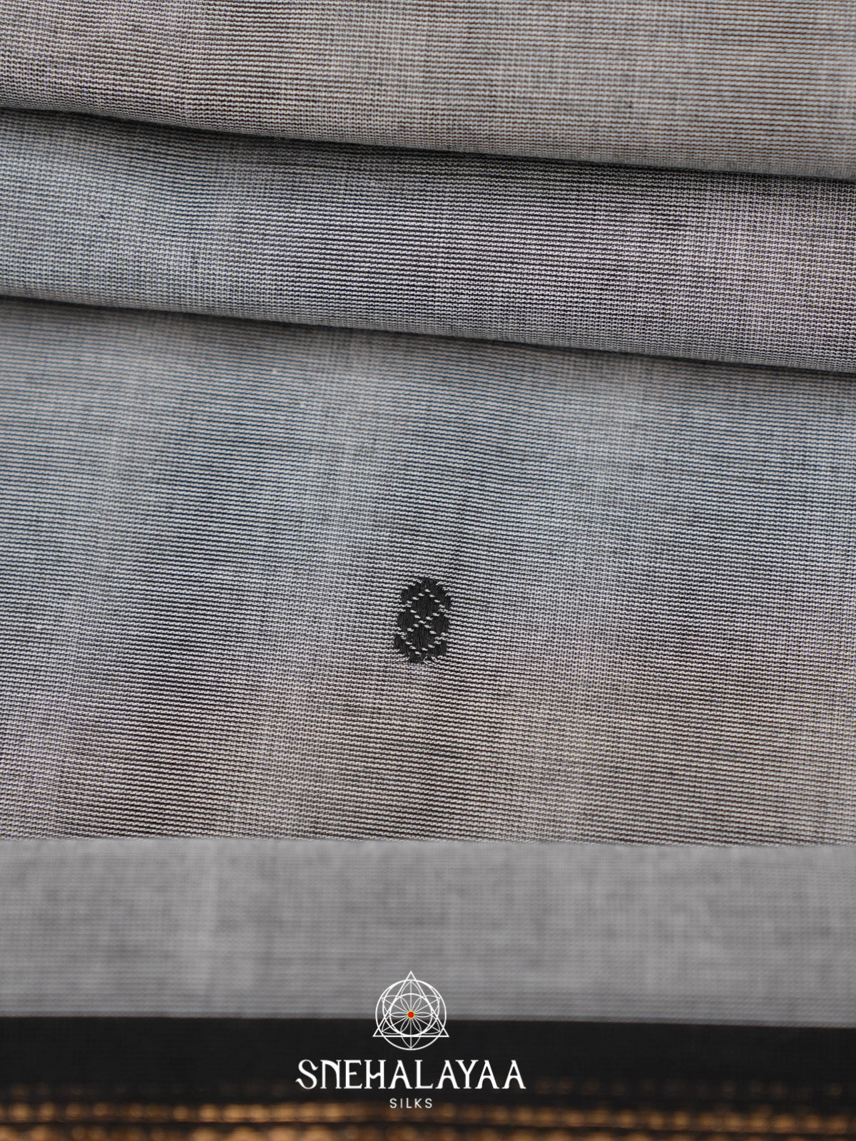 Grey Handloom Cotton Saree