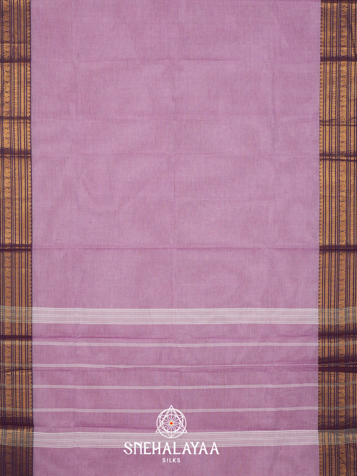 Lavender Handloom Cotton Saree