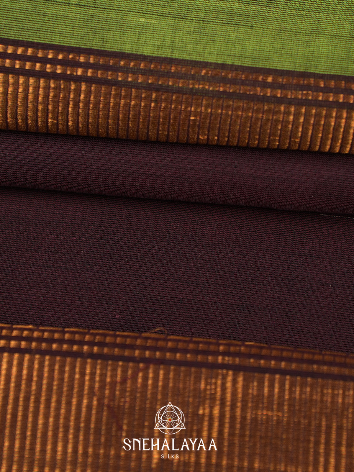 Coffee Brown Handloom Cotton Saree