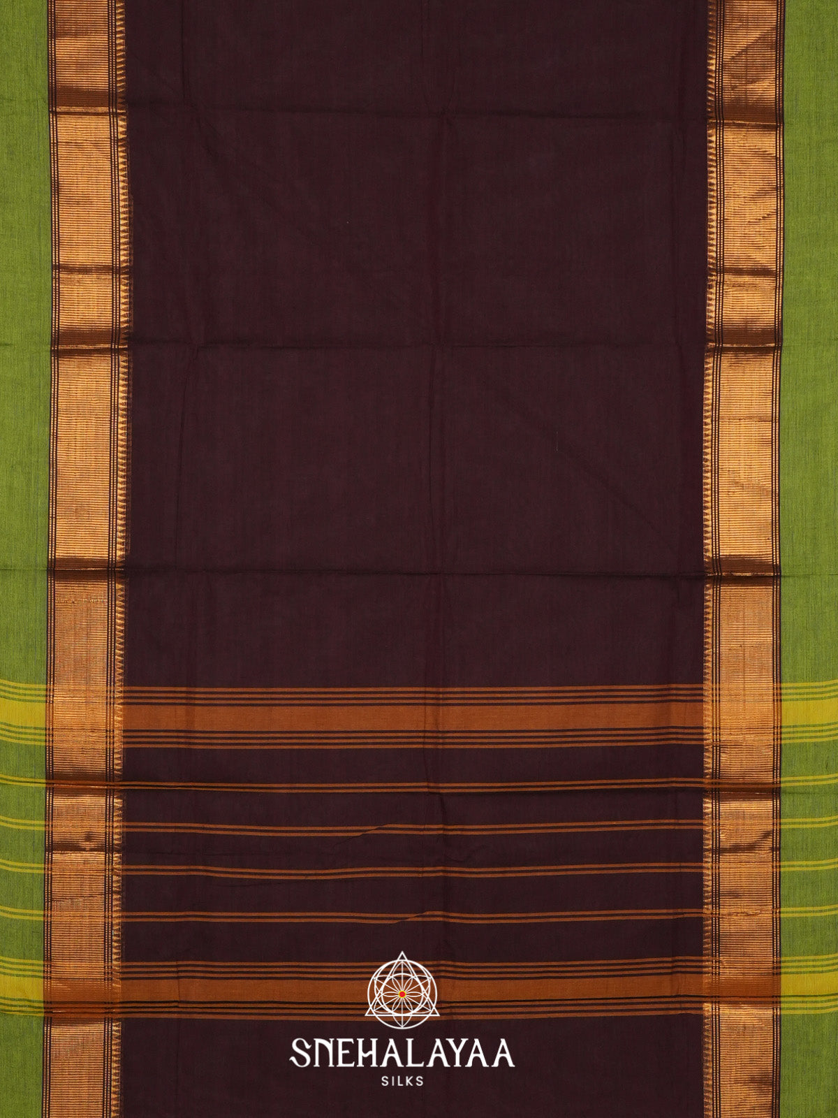 Coffee Brown Handloom Cotton Saree