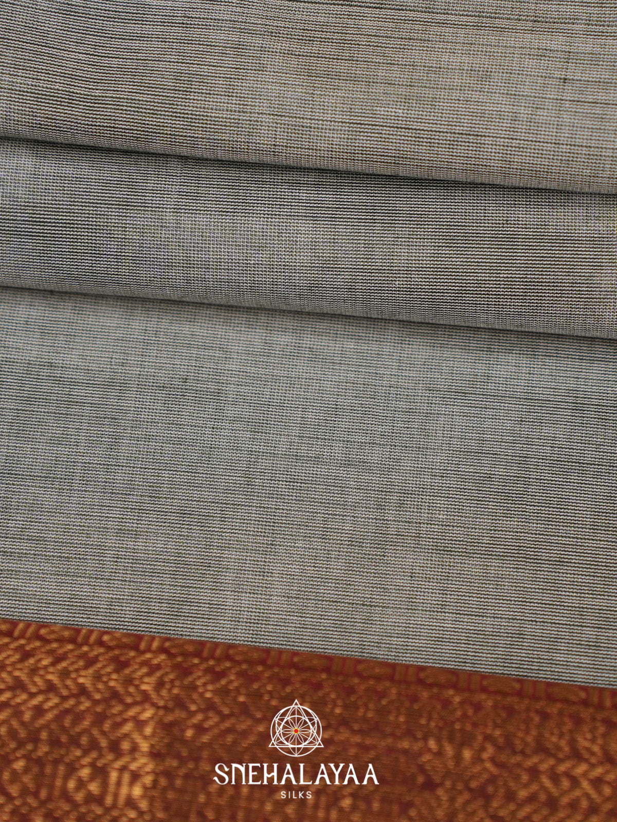 Grey Handloom Cotton Saree