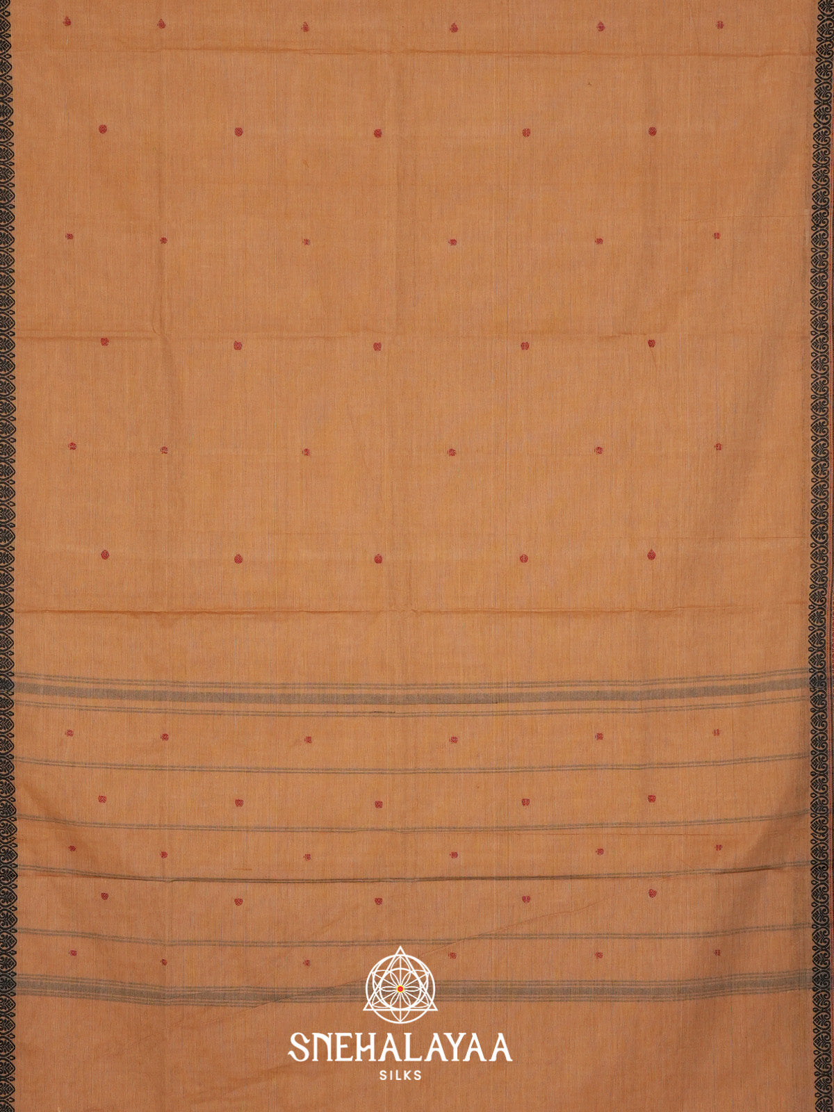 Sandal Handloom Cotton Saree
