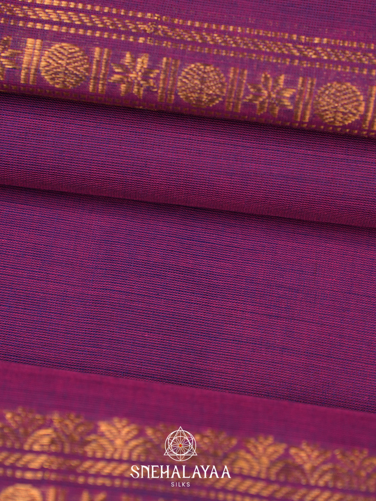 Magenta Handloom Cotton Saree