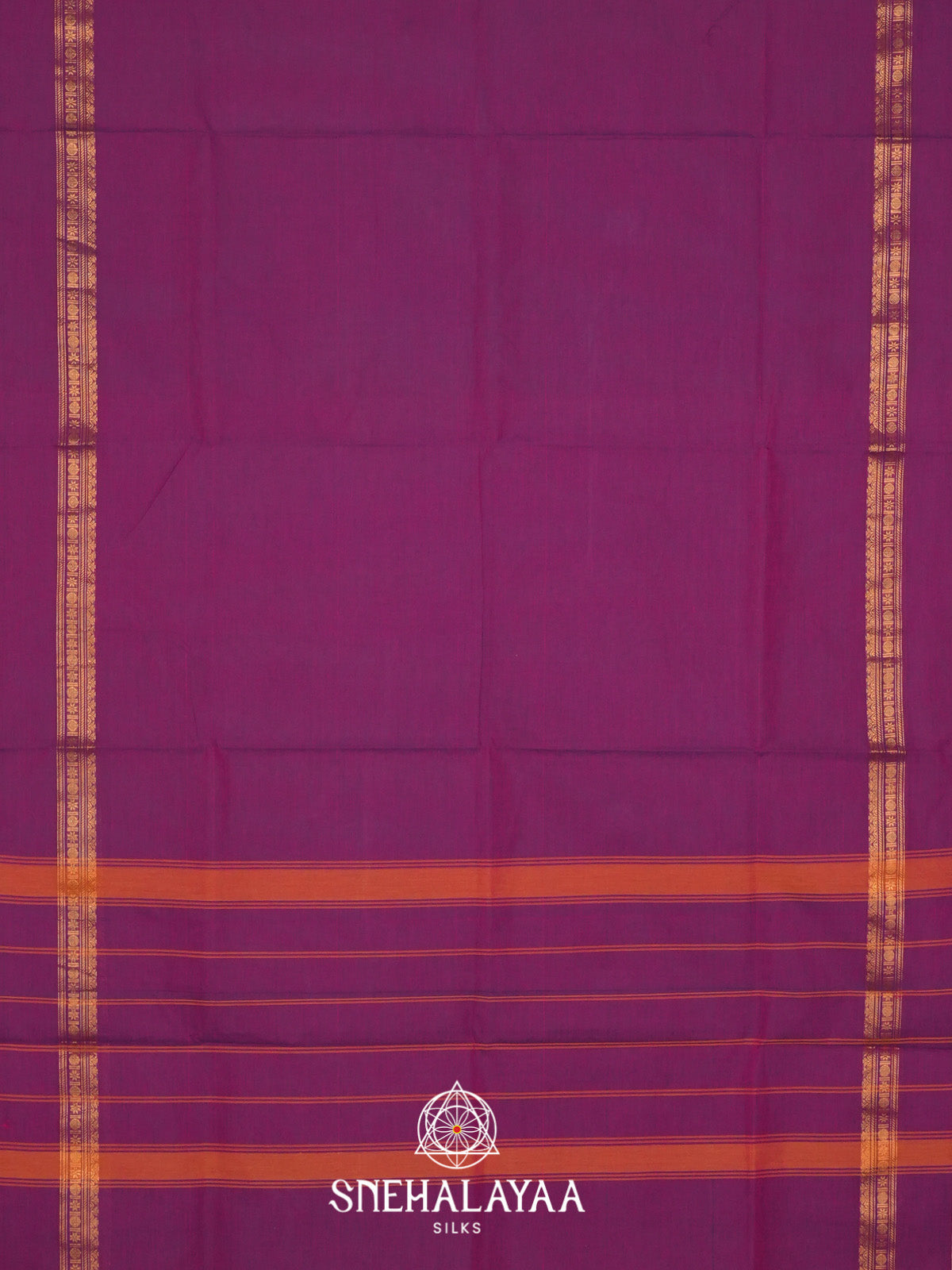 Magenta Handloom Cotton Saree