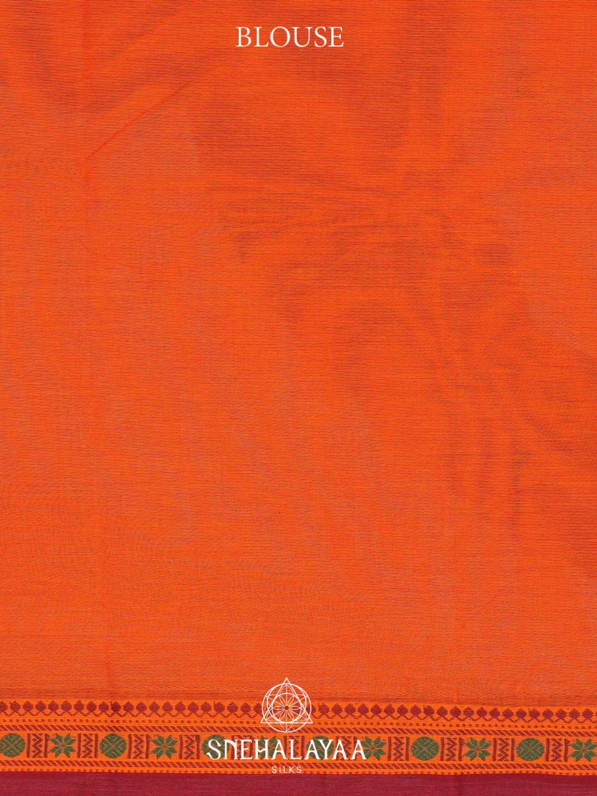Rust Orange Handloom Cotton Saree