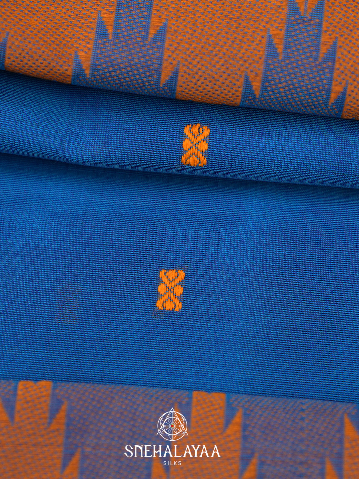 Blue Handloom Cotton Saree
