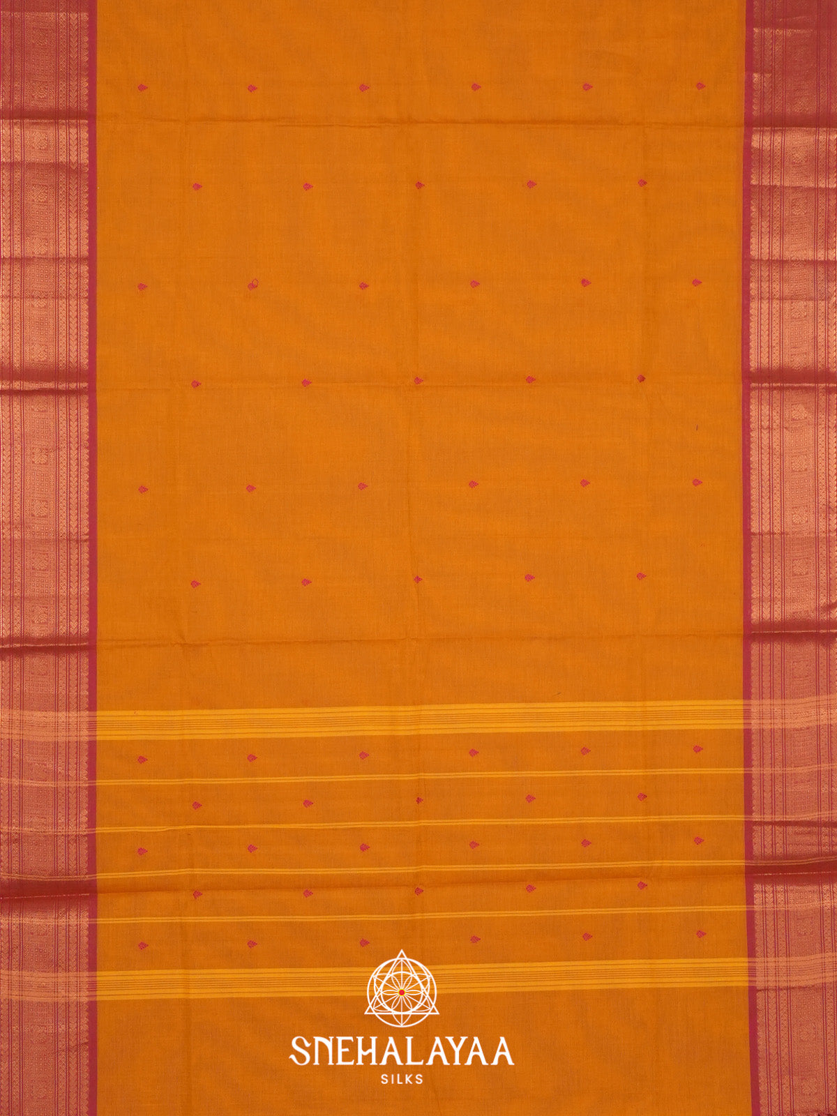 Mango Yellow Handloom Cotton Saree