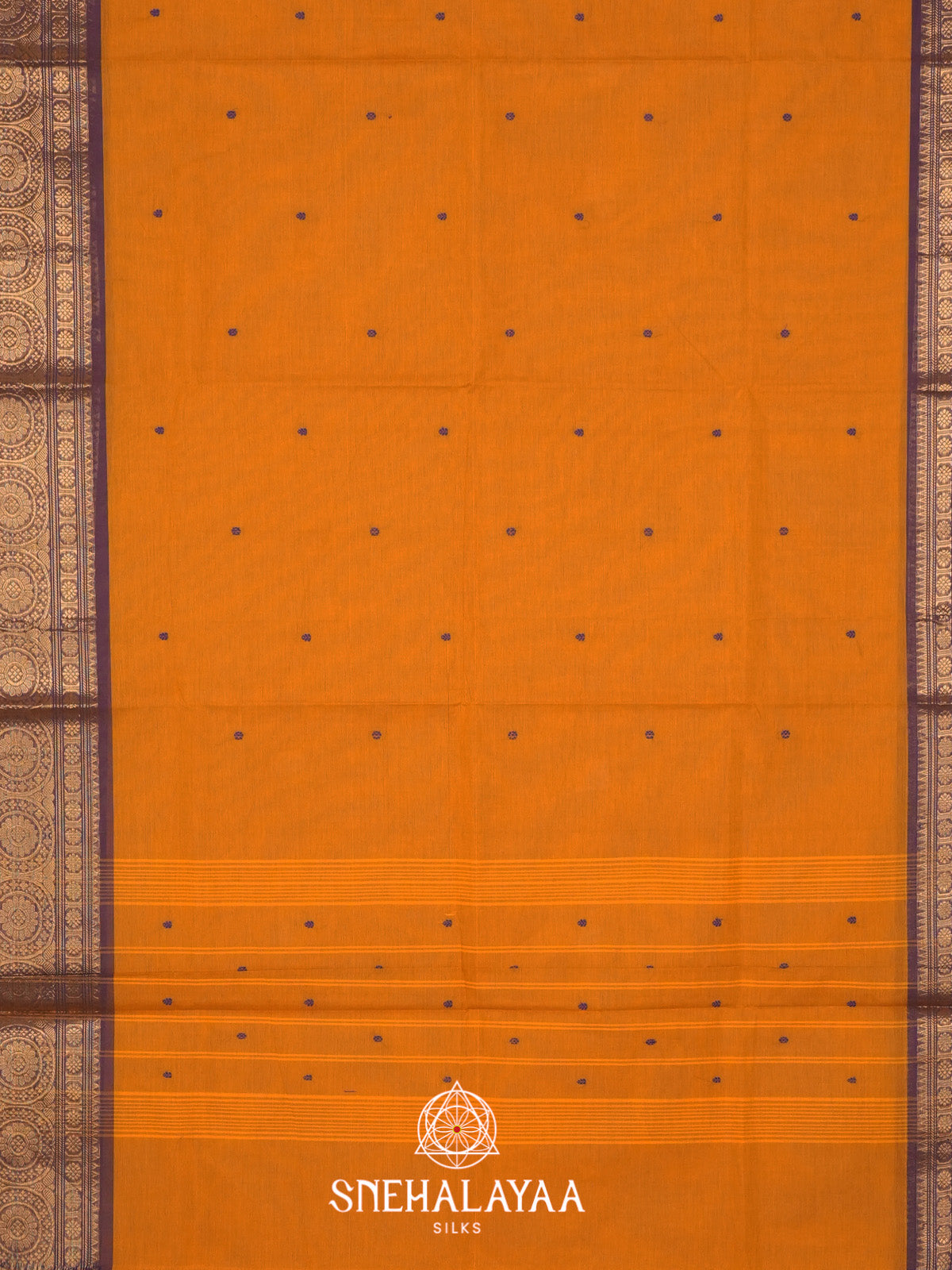 Mango Yellow Handloom Cotton Saree