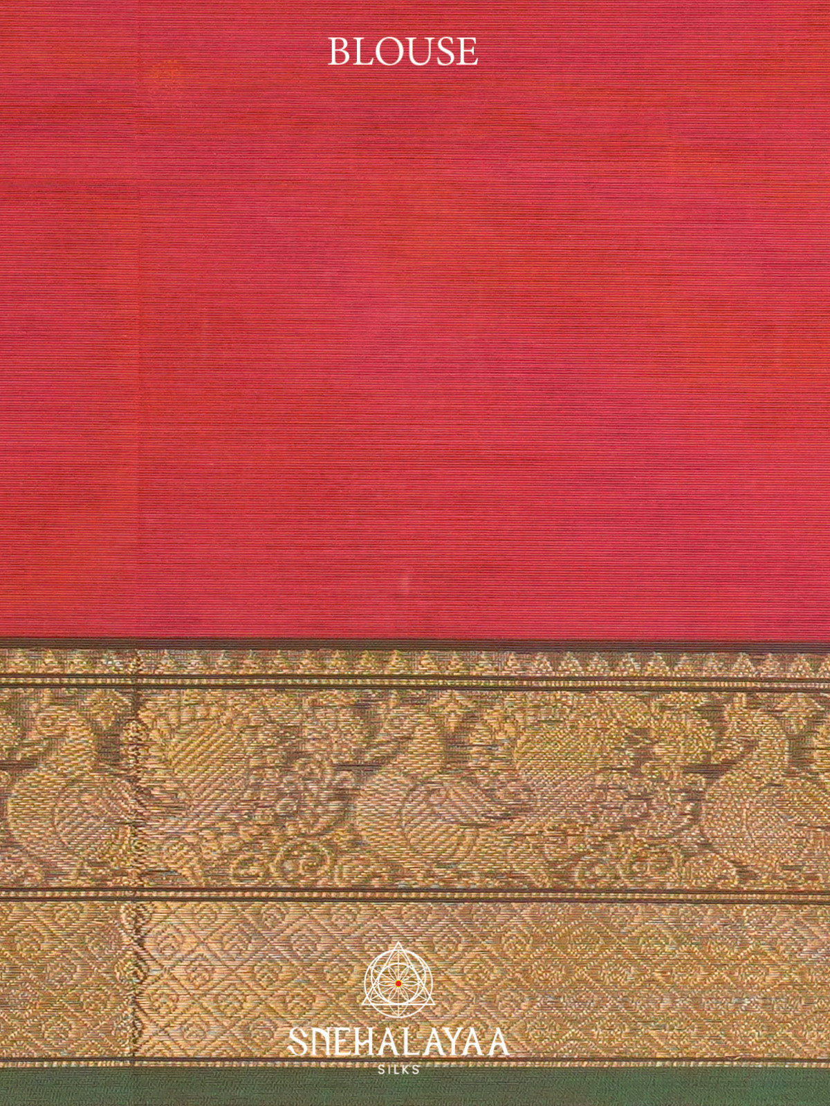Coral Red Handloom Cotton Saree