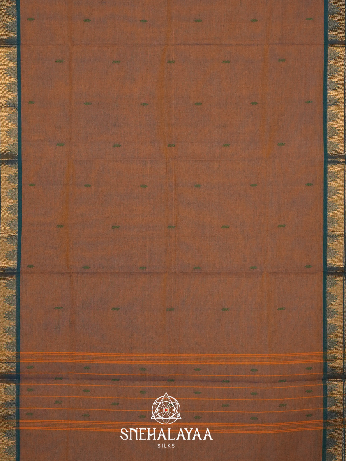 Mustard Handloom Cotton Saree