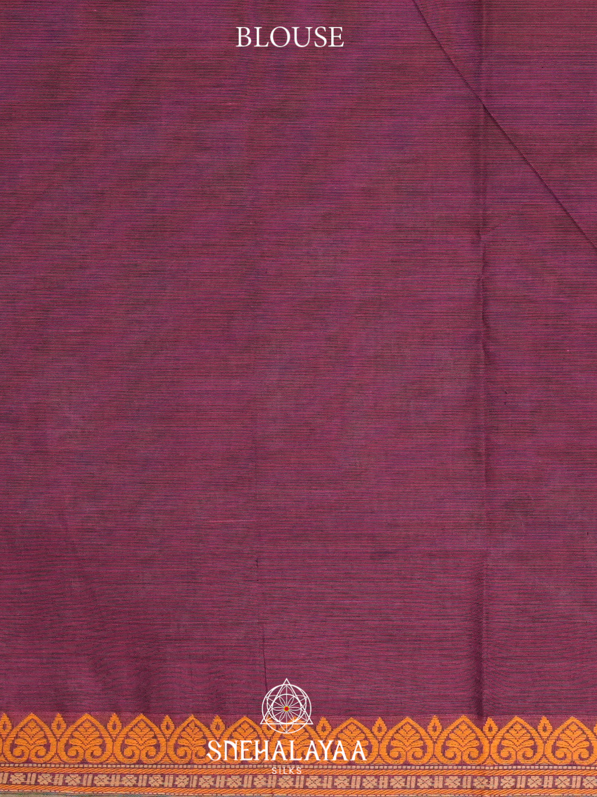 Wine Handloom Cotton Saree