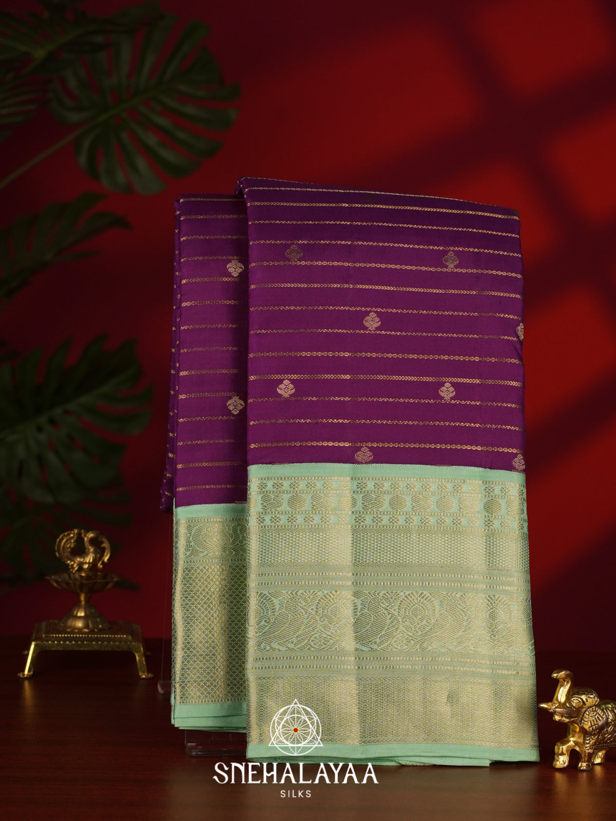 Purple Kanjivaram Silk Saree