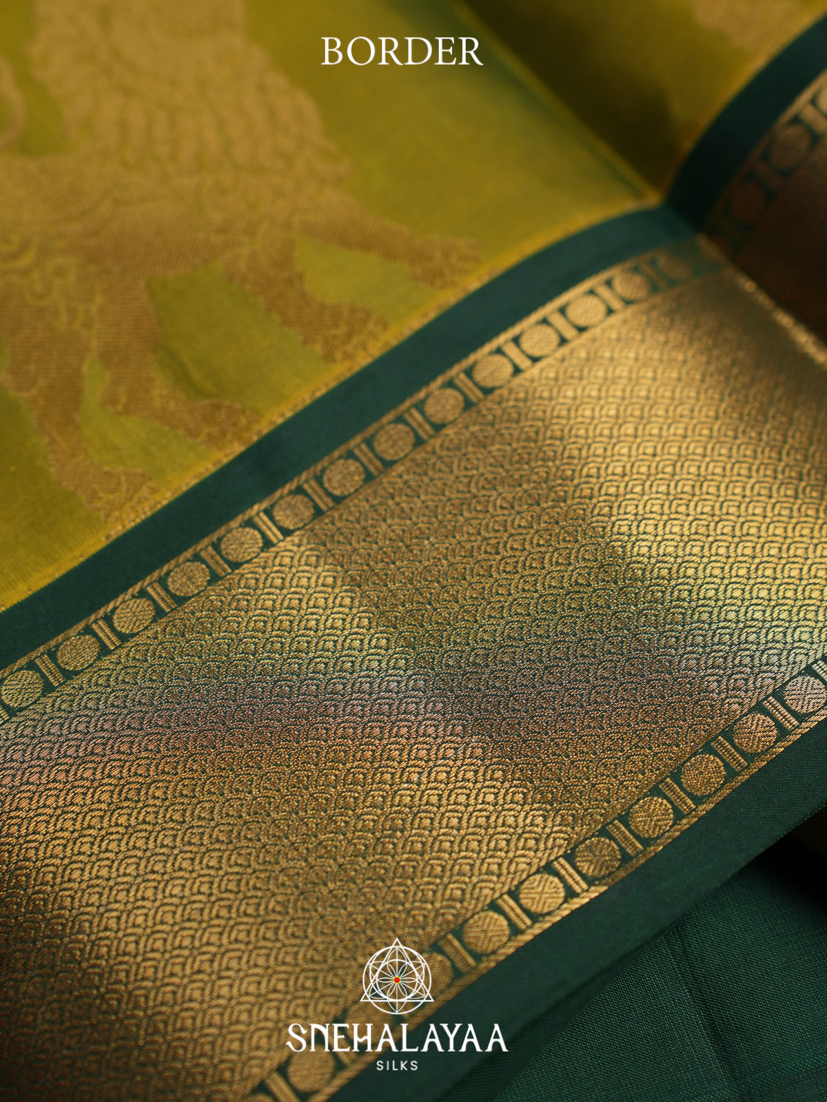 Mehendi Green Kanjivaram Silk Saree